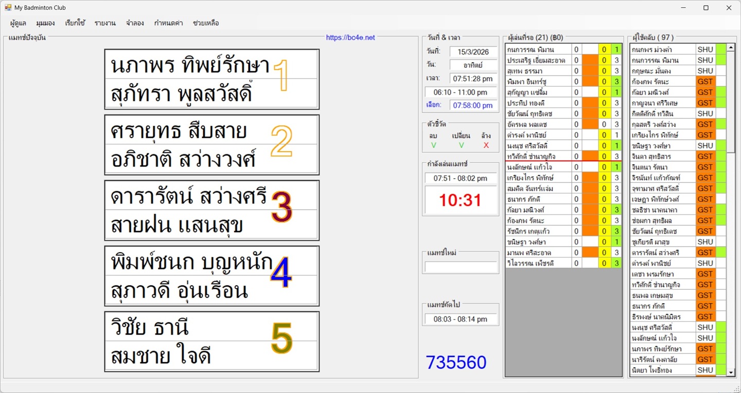 BC4E สามารถจัดสำหรับประเภทเดี่ยวเท่านั้น